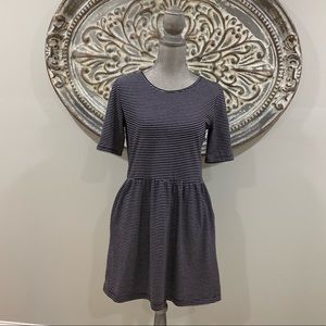 Gap Soft Striped Dress Navy/White